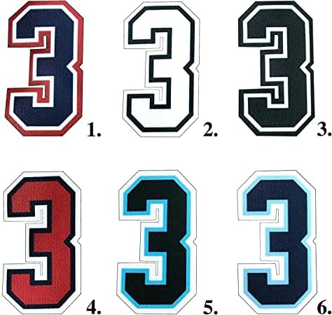 Smitty | 3 מספרי שופטים | 0-9 | ברזל או תפור על חולצות אתלטיות | גופיית ספורט | כדורגל | בייסבול | כדורסל
